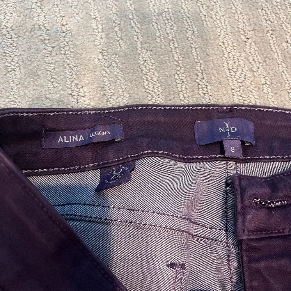 NYDJ Women's Deep Purple Straight Leg Jeans - Picture 2 of 4